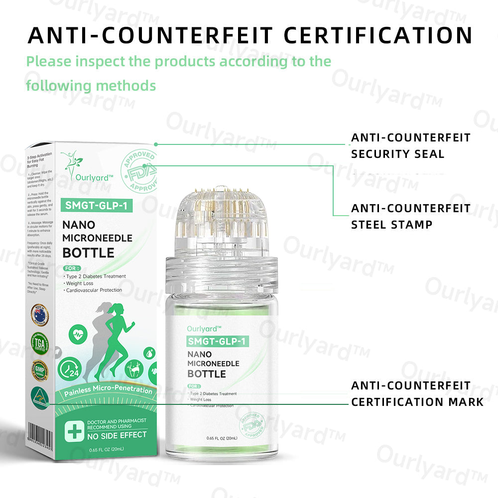 💧☘️Ourlyard™ SMGT-GLP-1 Nano-Microneedle Bottle (Zero Pain, 24/7 Release | Lose 20lbs FAST | 90% Sugar Drop | )