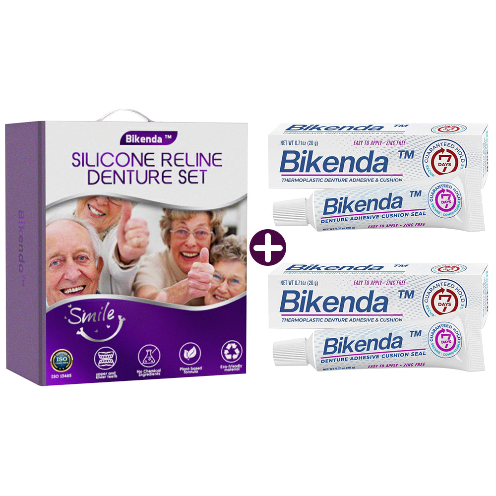 ✅Official Store | Bikenda™ Silicone Reline Denture Set 🧑🏼⚕️Australian Dental Association (ADA) Recommendation 🦘 🦘